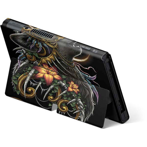 Wolf Howling by Sarah Richter Nintendo Switch OLED (2021) Skin